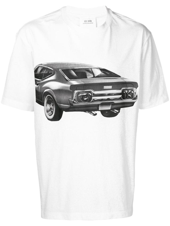 Calvin Klein Jeans Est. 1978 Car Print Short-sleeve T-shirt - White