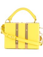 Sophie Hulme - Box Shoulder Bag - Women - Leather/metal - One Size, Yellow/orange, Leather/metal