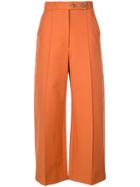 Khaite Wide Leg Tailored Trousers - Orange