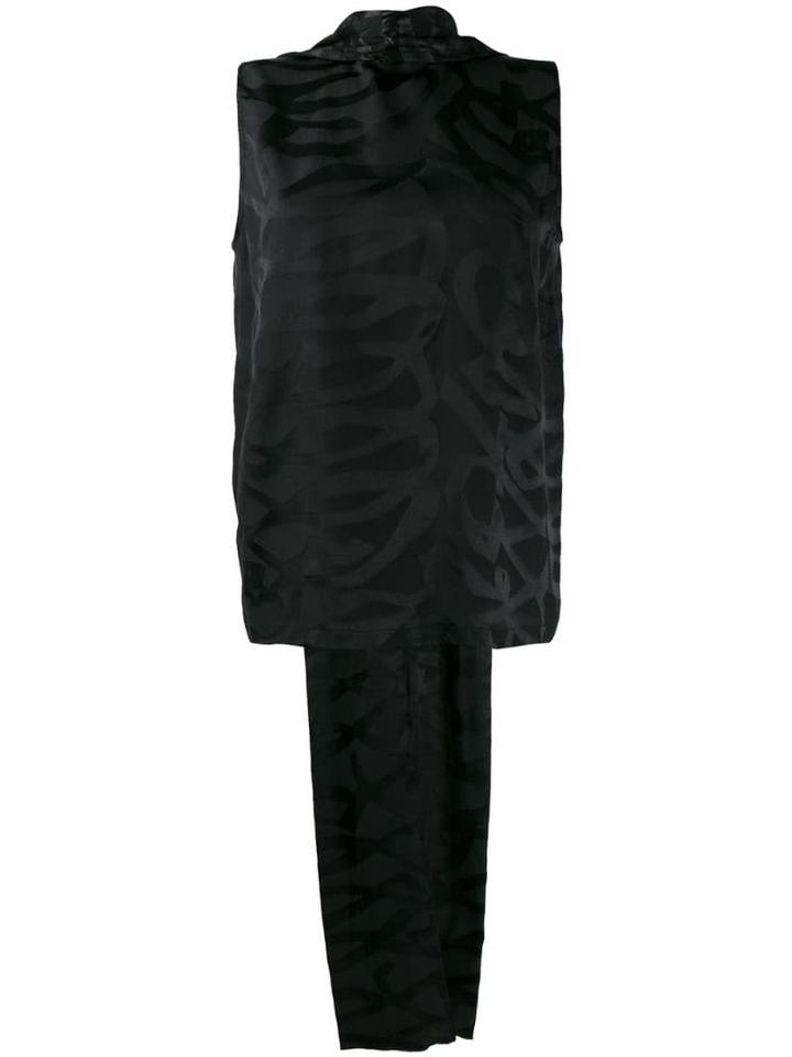 Neil Barrett Sleeveless Woven Top - Black