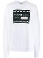Versace Jeans Printed Logo Sweatshirt - White