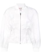 Cushnie Cropped Structured Sleeve Jacket - White