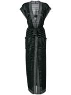 Balmain Lurex Striped Cardigan - Black