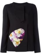 Christopher Kane - Split Sleeve Jacket - Women - Nylon/polyester/viscose/virgin Wool - 40, Women's, Black, Nylon/polyester/viscose/virgin Wool