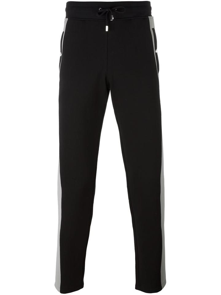 Versus Side Stripe Track Pants, Men's, Size: Medium, Black, Cotton/polyamide/spandex/elastane