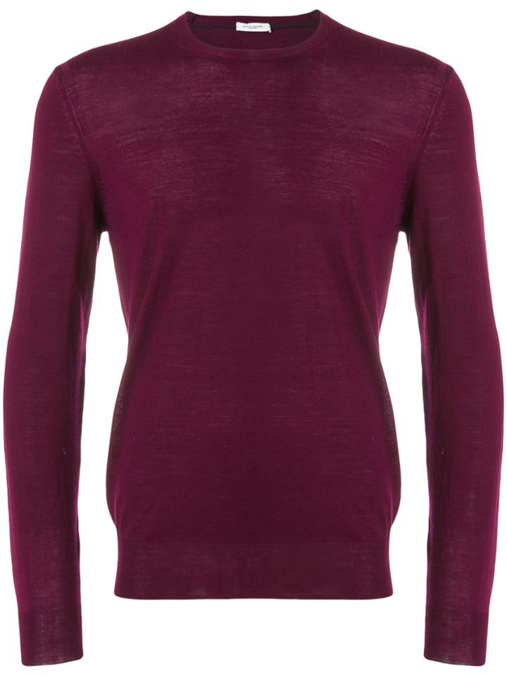 Paolo Pecora Crew Neck Pullover - Pink & Purple