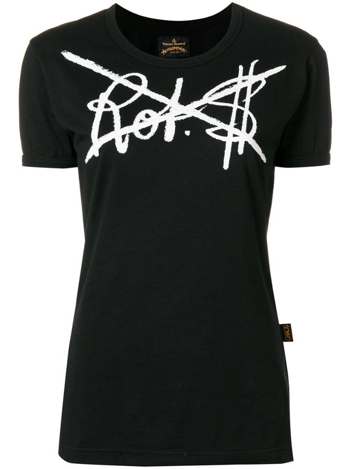 Vivienne Westwood Knitted Intarsia T-shirt - Black