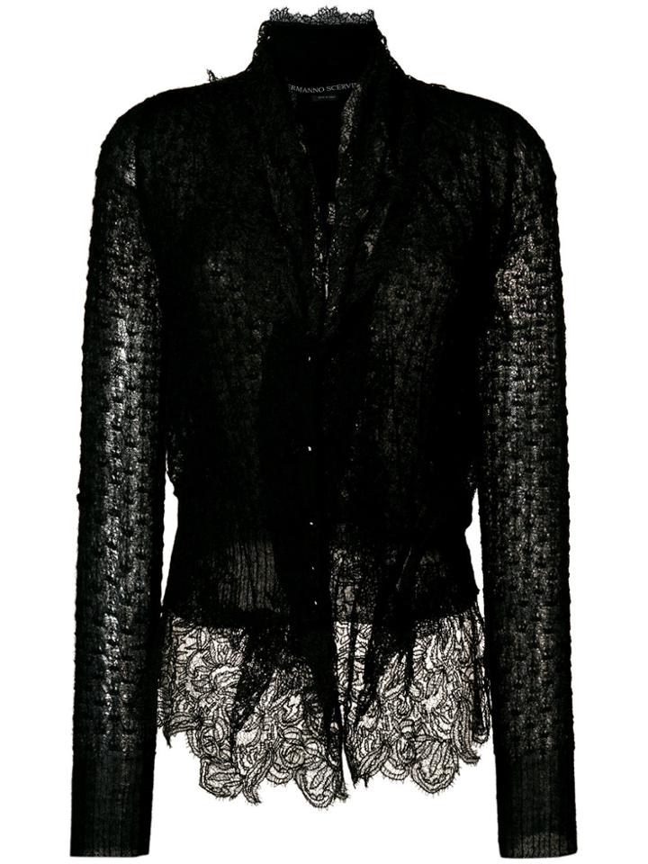 Ermanno Scervino Lace Cardigan - Black