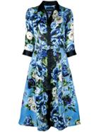Samantha Sung Audrey Peony Shirt Dress - Blue