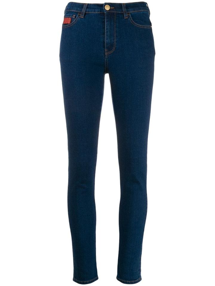 Gcds High Waisted Skinny Jeans - Blue