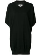 Mm6 Maison Margiela Knitted T-shirt Dress - Black