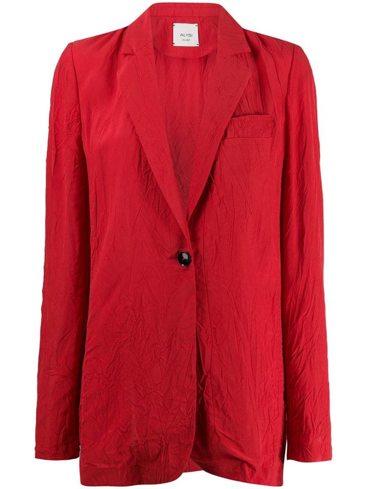 Alysi Longline Blazer - Red