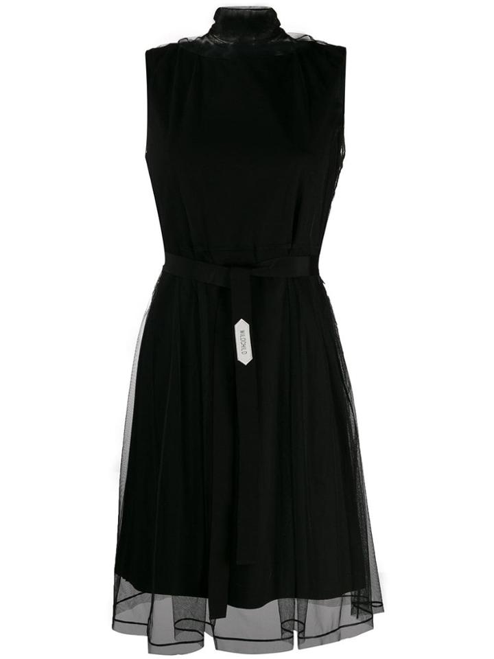 Dorothee Schumacher Mesh Overlay Dress - Black