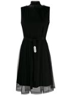 Dorothee Schumacher Mesh Overlay Dress - Black