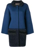 D.exterior Colour Block Coat - Blue