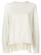 Des Prés High Low Hem Jumper - White