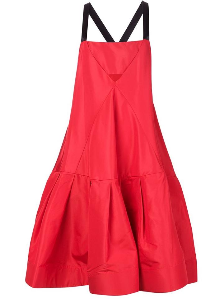 Vera Wang Godet Hem Voluminous Dress