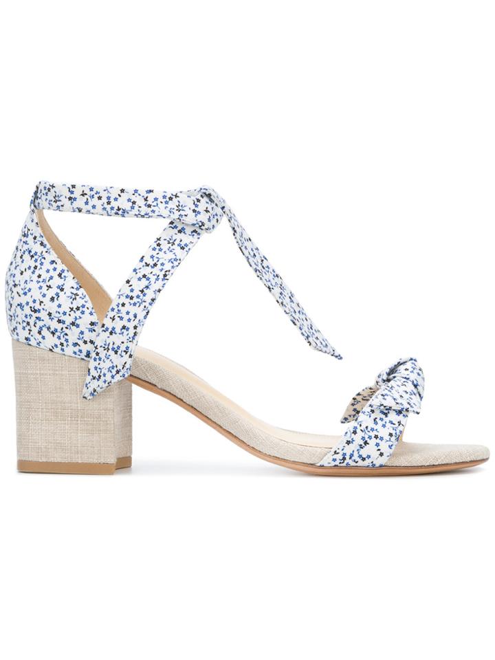 Alexandre Birman Clarita Printed Ankle-tie Sandals - White
