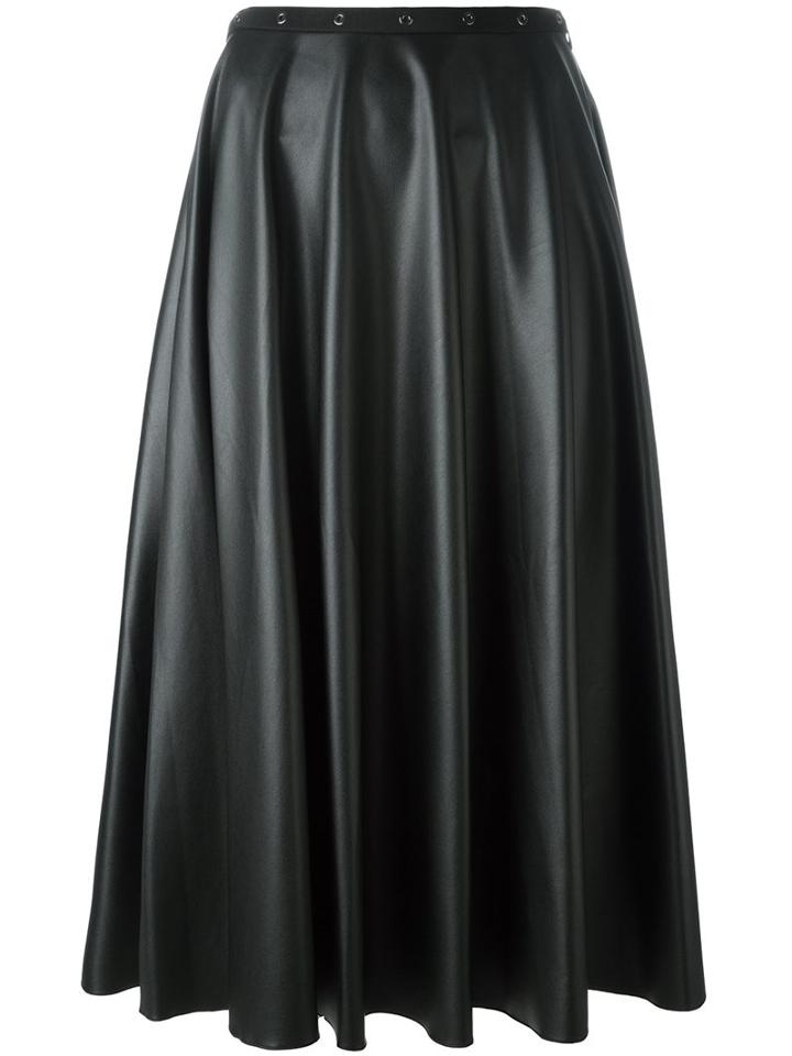 Giamba Pleated Skirt, Women's, Size: 40, Black, Polyester/polyurethane