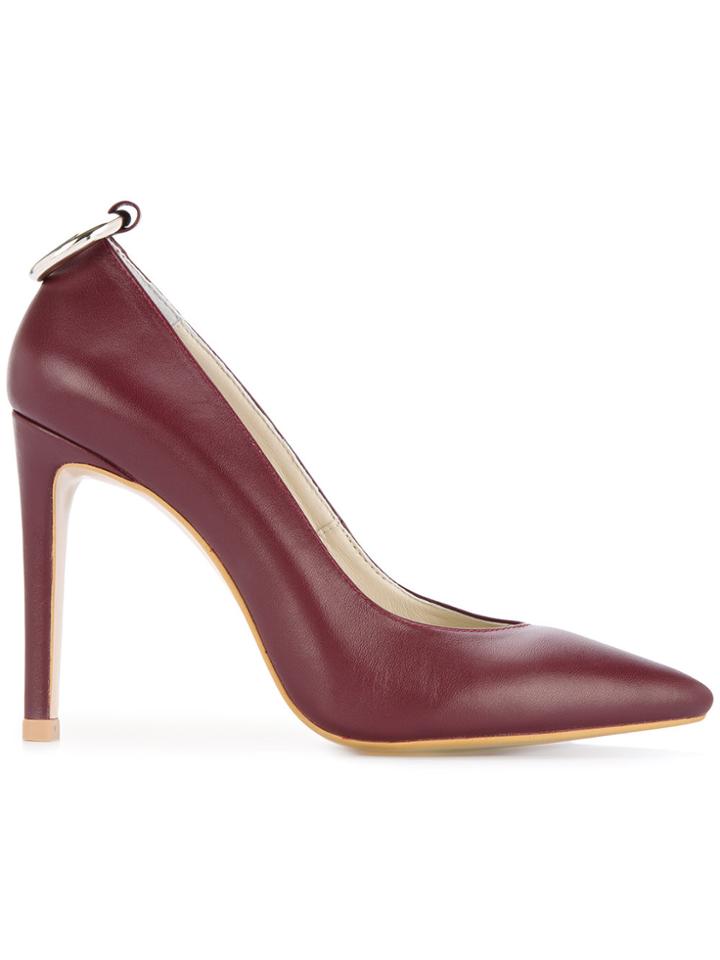 Nina Zarqua Ankle Hoop Pointed Pumps - Red