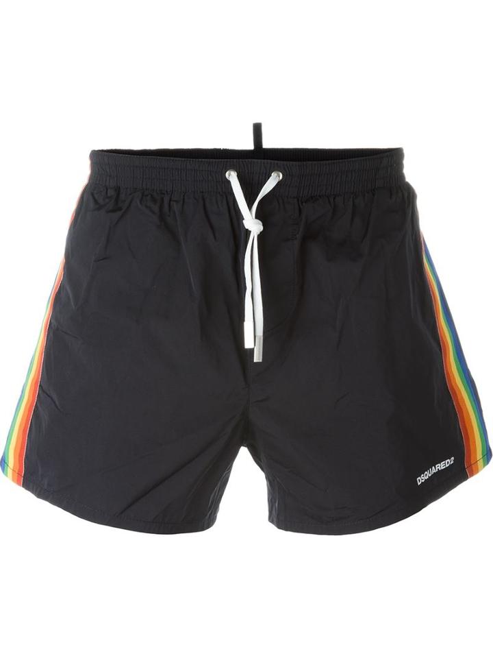 Dsquared2 Beachwear Stripe Detail Swim Shorts