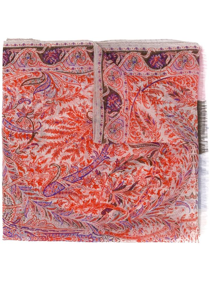 Etro Paisley Printed Scarf - Pink
