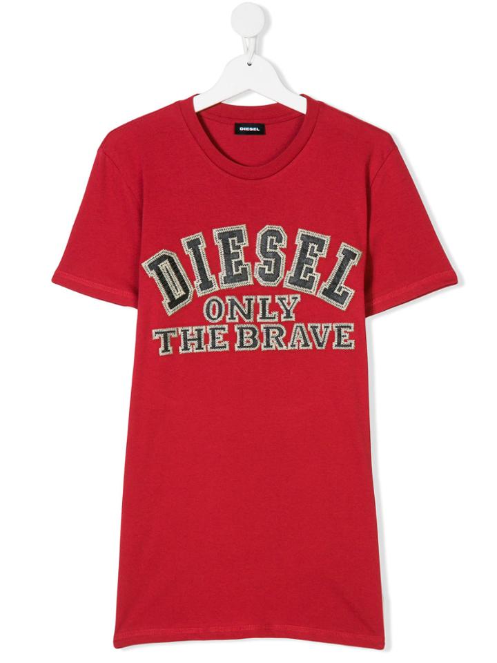 Diesel Kids Logo Embroidered T-shirt