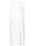 The Row Scarf Neck Shift Dress - White