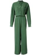 Andrea Marques - Silk Jumpsuit - Women - Silk - 40, Green, Silk