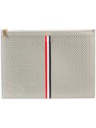 Thom Browne Medium Zipper Document Holder (35x25 Cm) With Red, White