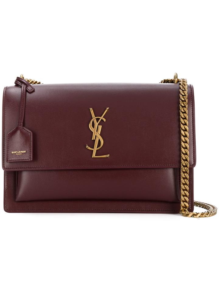 Saint Laurent Sunset Monogram Bag - Brown