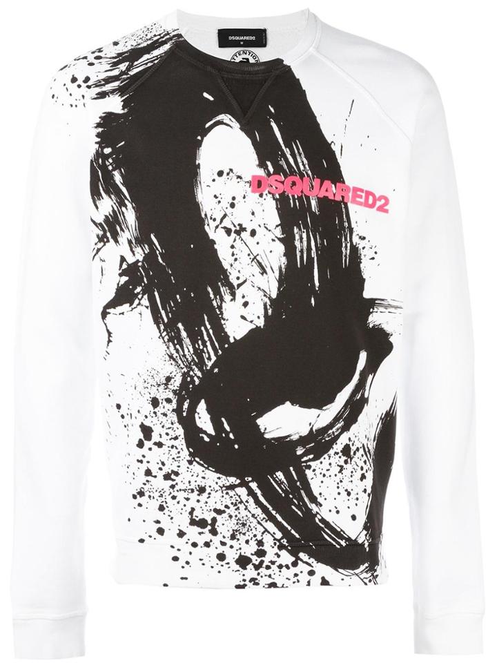 Dsquared2 Paint Stroke Sweatshirt - White