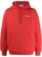 Tom Wood Logo Printed Hoodie - Red