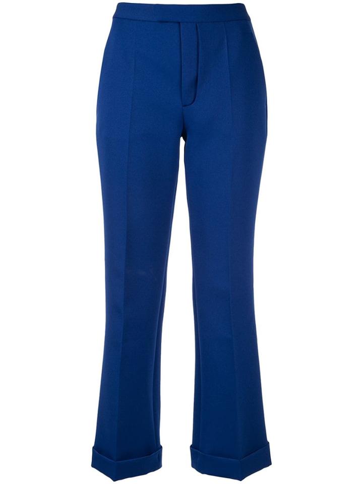 Maison Margiela Flared Cropped Trousers - Blue