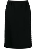 Louis Vuitton Pre-owned Crystal Embellished Straight Skirt - Black