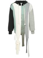 Loewe Knitted Panels Drawstring Hoodie - Multicolour