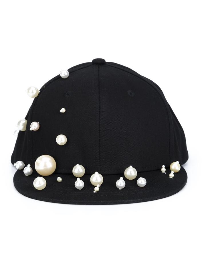 Piers Atkinson Pearly Cap, Women's, Black, Acrylic