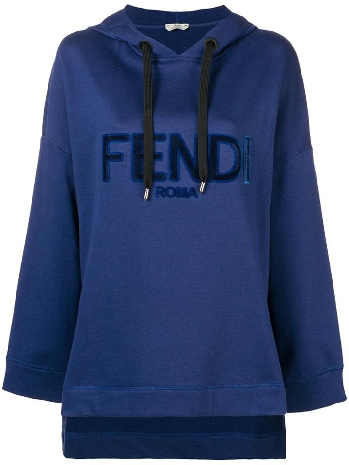 Fendi Front Logo Sweatshirt - Blue