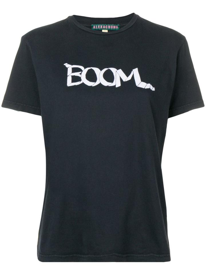 Alexa Chung Boom Print Boxy Tee - Black