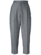 Brunello Cucinelli - Cropped Trousers - Women - Cotton/linen/flax/polyester/cupro - 38, Grey, Cotton/linen/flax/polyester/cupro