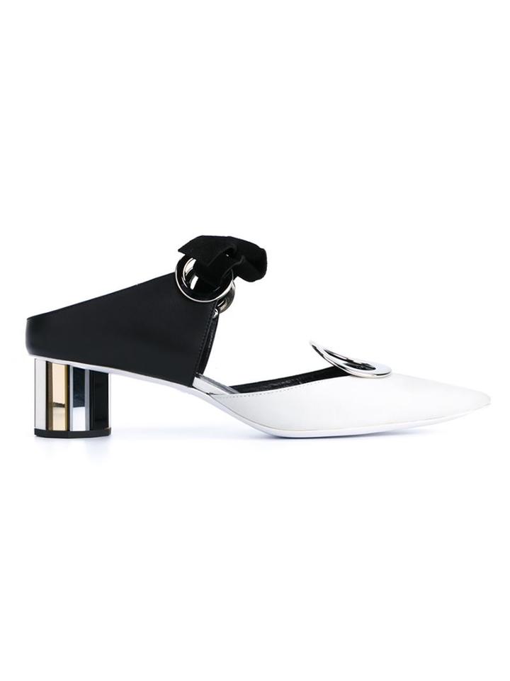 Proenza Schouler Suede & Leather Mirrored Heel Pumps