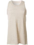 Uma Wang Frayed Detail Tank - Nude & Neutrals