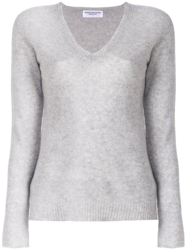 Majestic Filatures V-neck Sweater - Grey