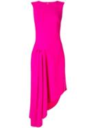 Oscar De La Renta Asymmetric Cocktail Dress - Pink