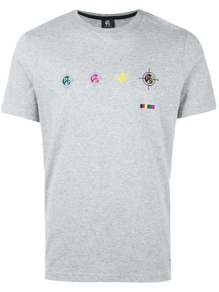 Ps By Paul Smith Logo Print T-shirt, Men's, Size: Small, Grey, Organic Cotton