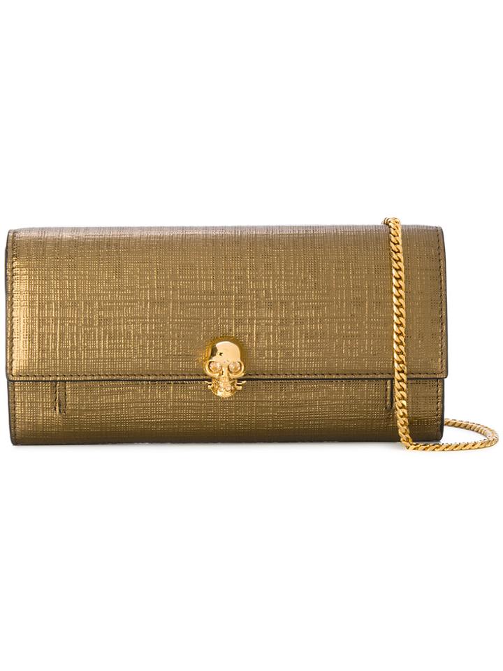 Alexander Mcqueen Skull Chain Wallet - Metallic