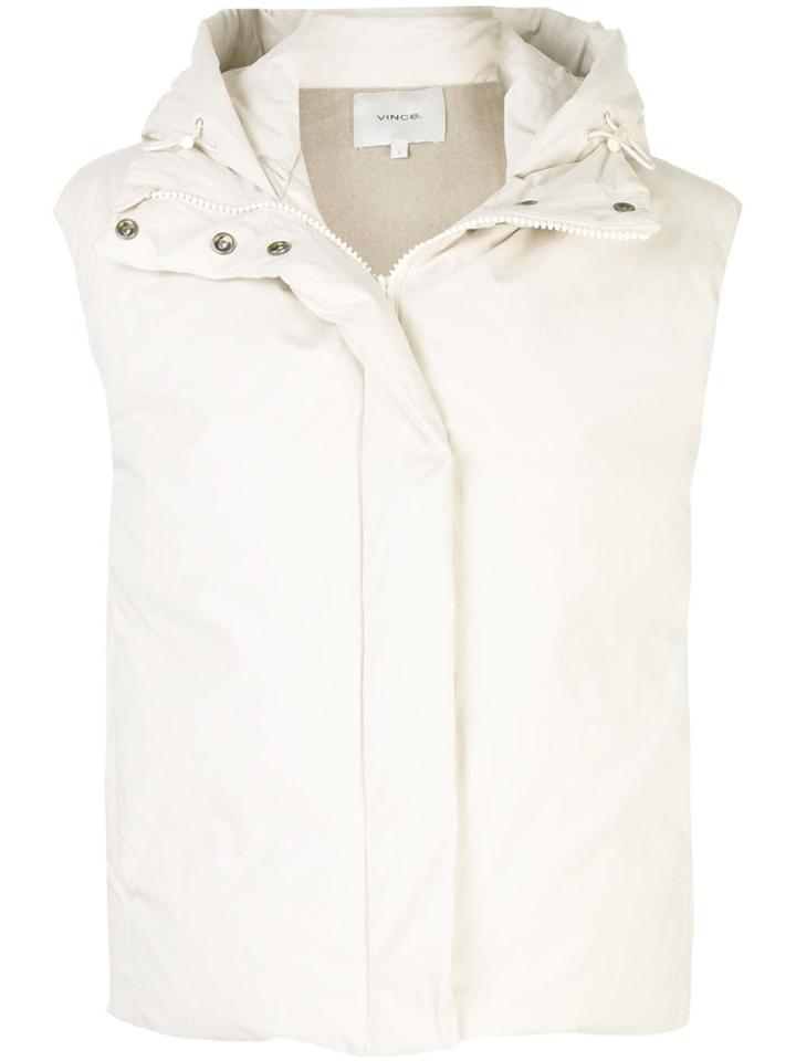 Vince Hooded Padded Gilet - Neutrals