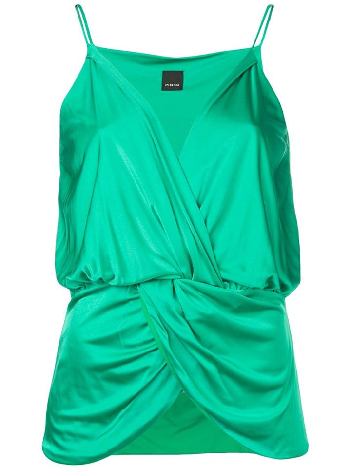 Pinko Morena Draped Slip Top - Green