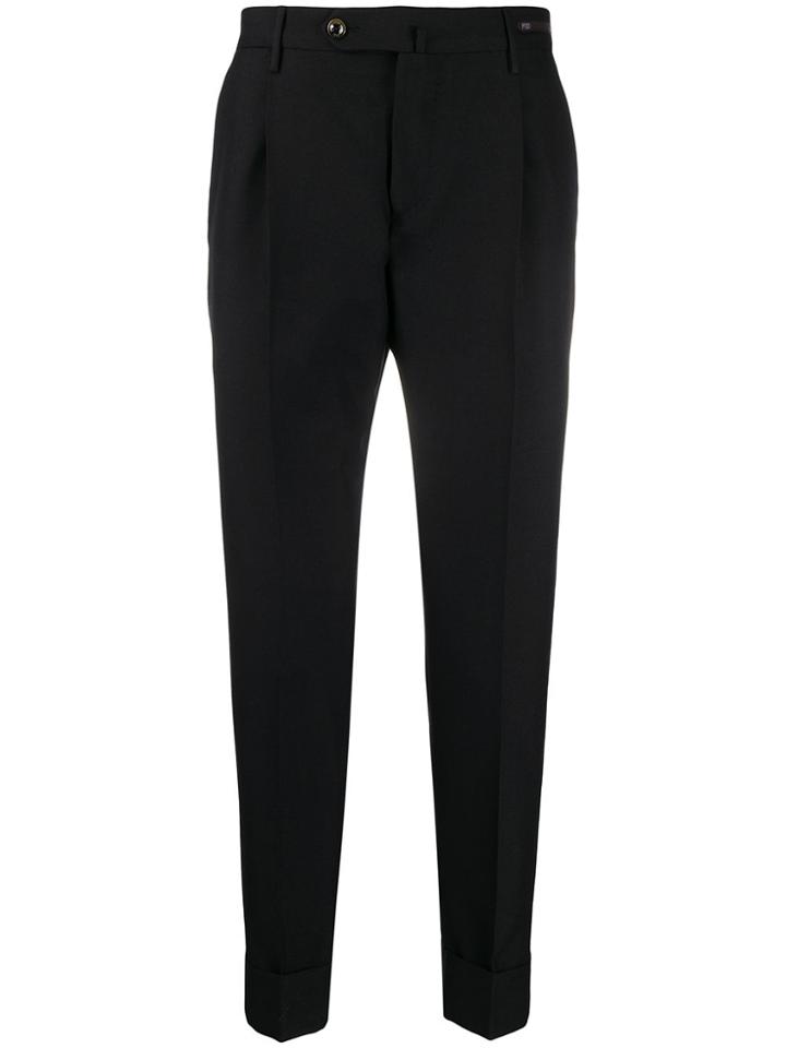 Pt01 Creased Tapered Trousers - Blue