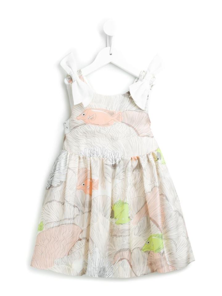 Hucklebones London Printed Silk Bodice Dress, Girl's, Size: 10 Yrs